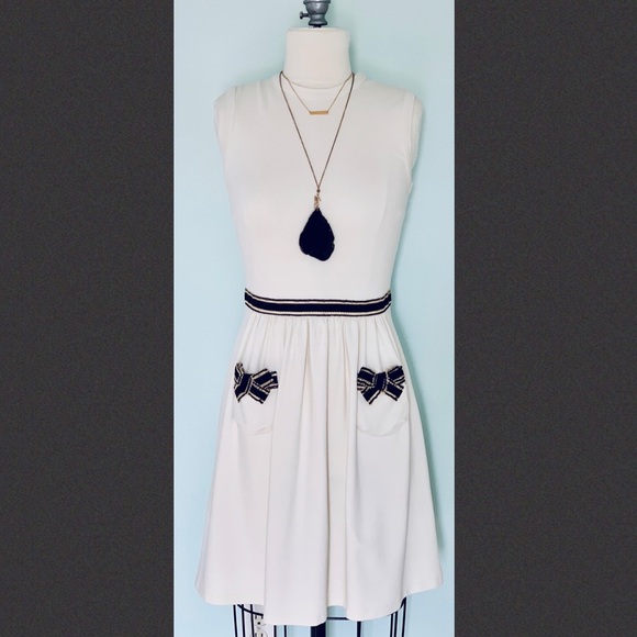 Red Valentino Beige Mini-Dress Size M - Picture 2 of 7